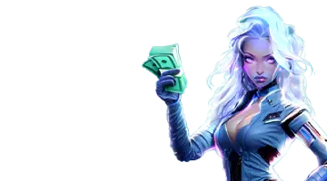 Изображение, представляющее приветственный бонус интернет-казино СлотоЗал, с героиней в платье на фоне праздничной графики.